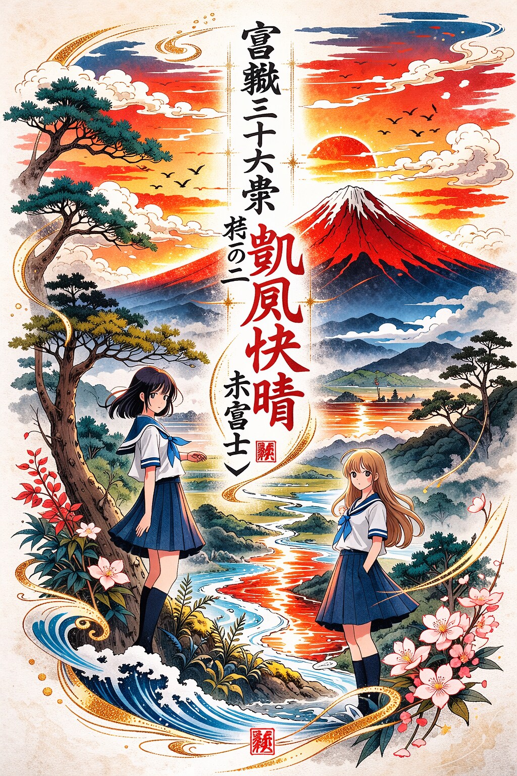 赤富士