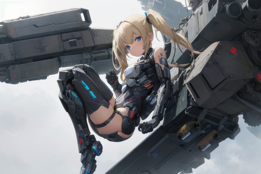 (左 ライフルと、(背面 フライトユニット。