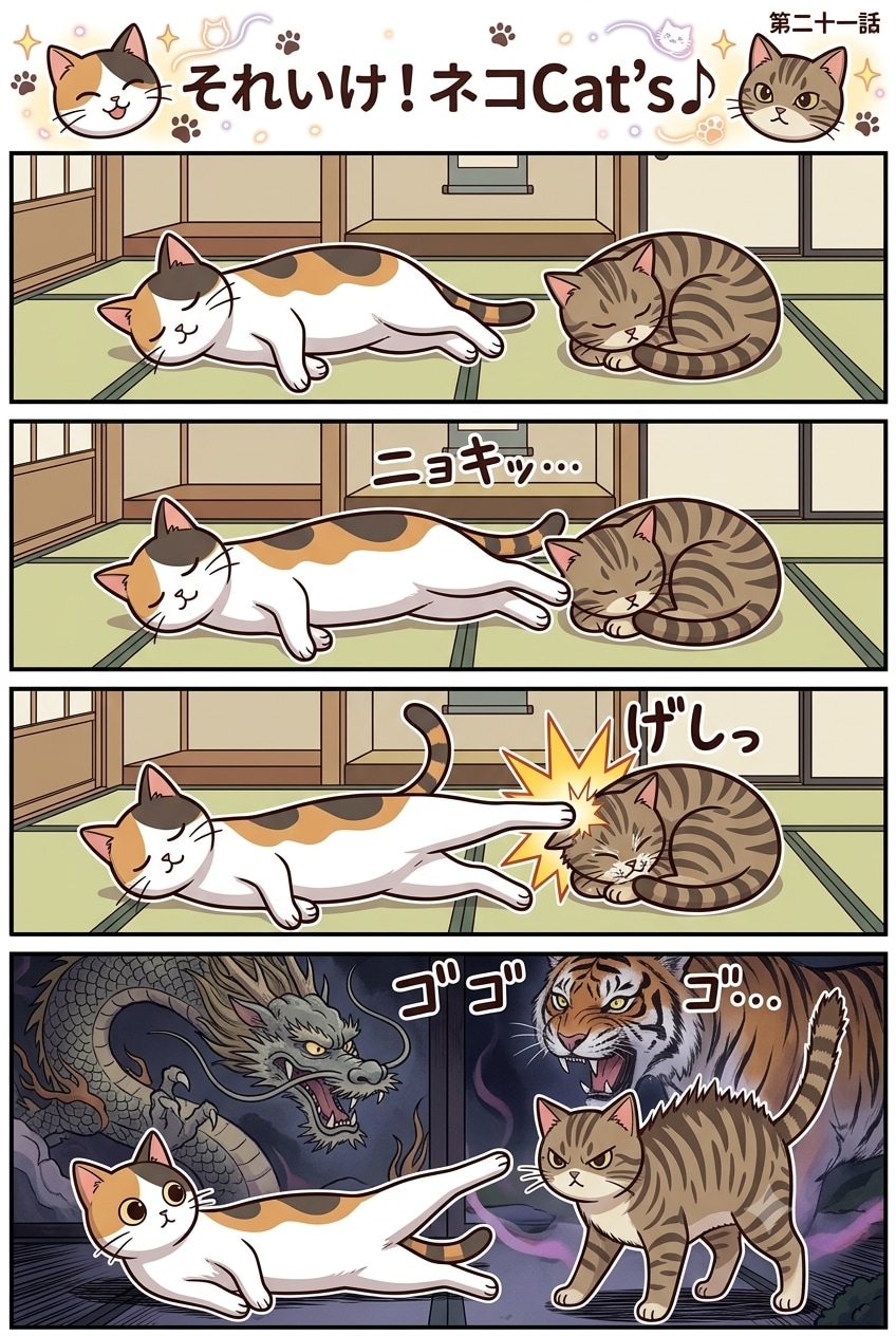 【21話】それいけ！ネコCat's♪(４コマ漫画)
