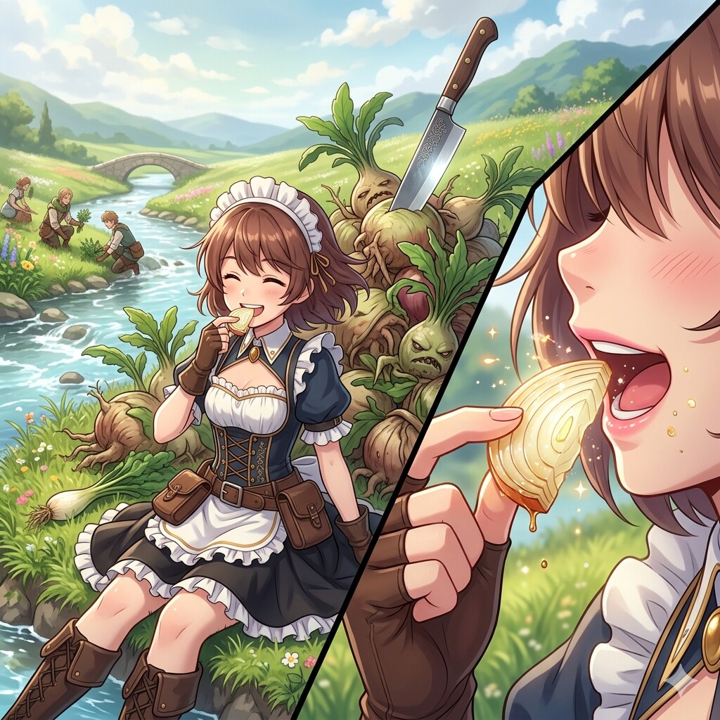 穫れたて新タマネギを実食 | の人気AIイラスト・グラビア
