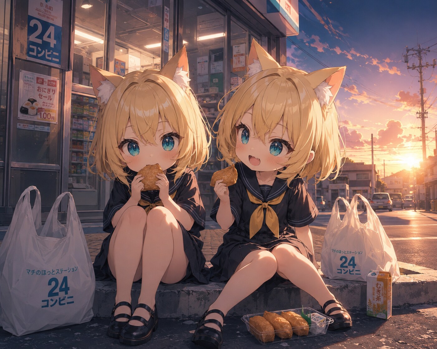 放課後のコンビニ | の人気AIイラスト・グラビア