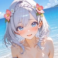 海とおっぱいと浮き輪 4枚目