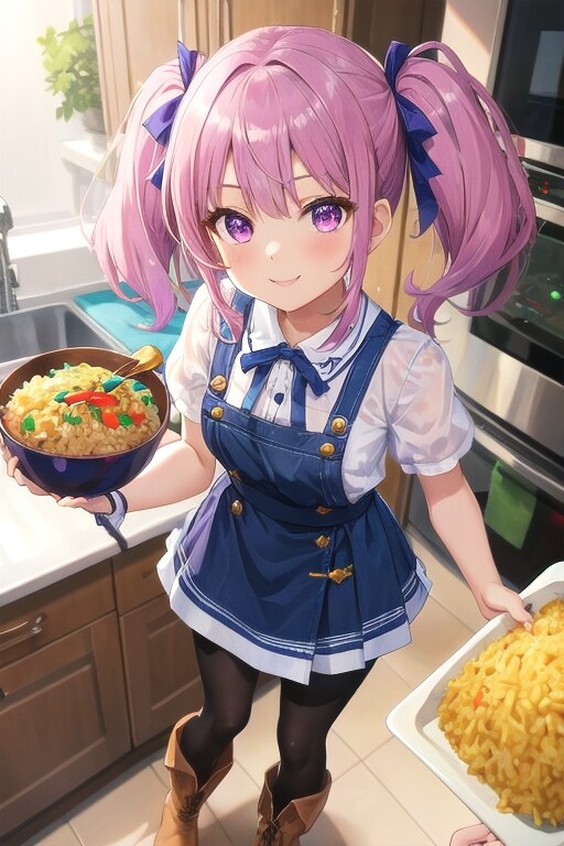 ご主人様おはようございます❤もうお昼ですよ!昨日は大変だったんですね❤絵梨奈特製のチャーハン作ったのでお姉ちゃんを呼んで来て貰えませんか?