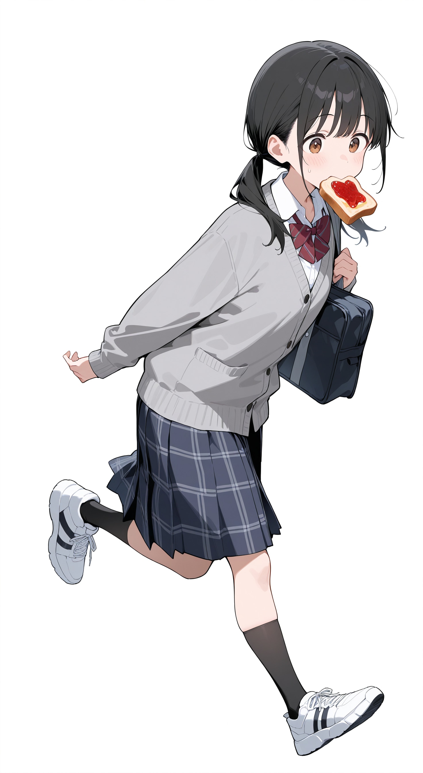 くわえて登校