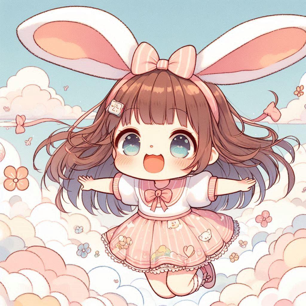 うさ耳飛行 | の人気AIイラスト・グラビア