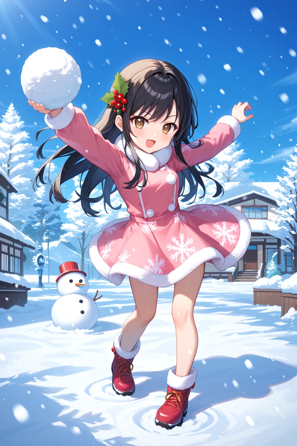 全力雪合戦 | の人気AIイラスト・グラビア