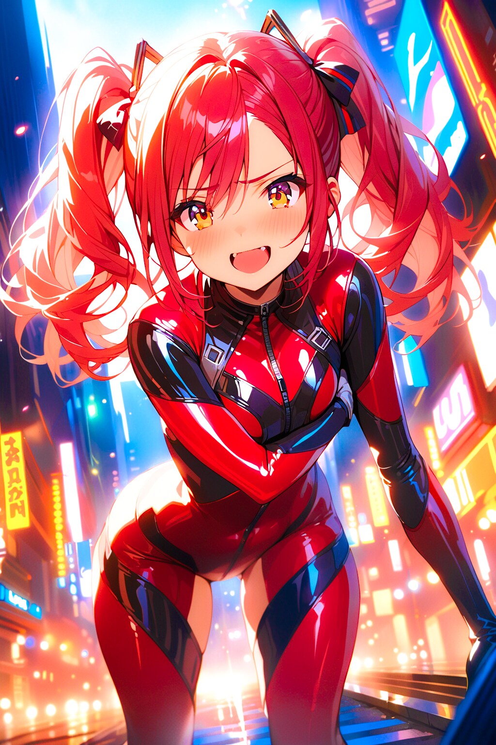 ぴっちりスーツのちびギャルちゃん！