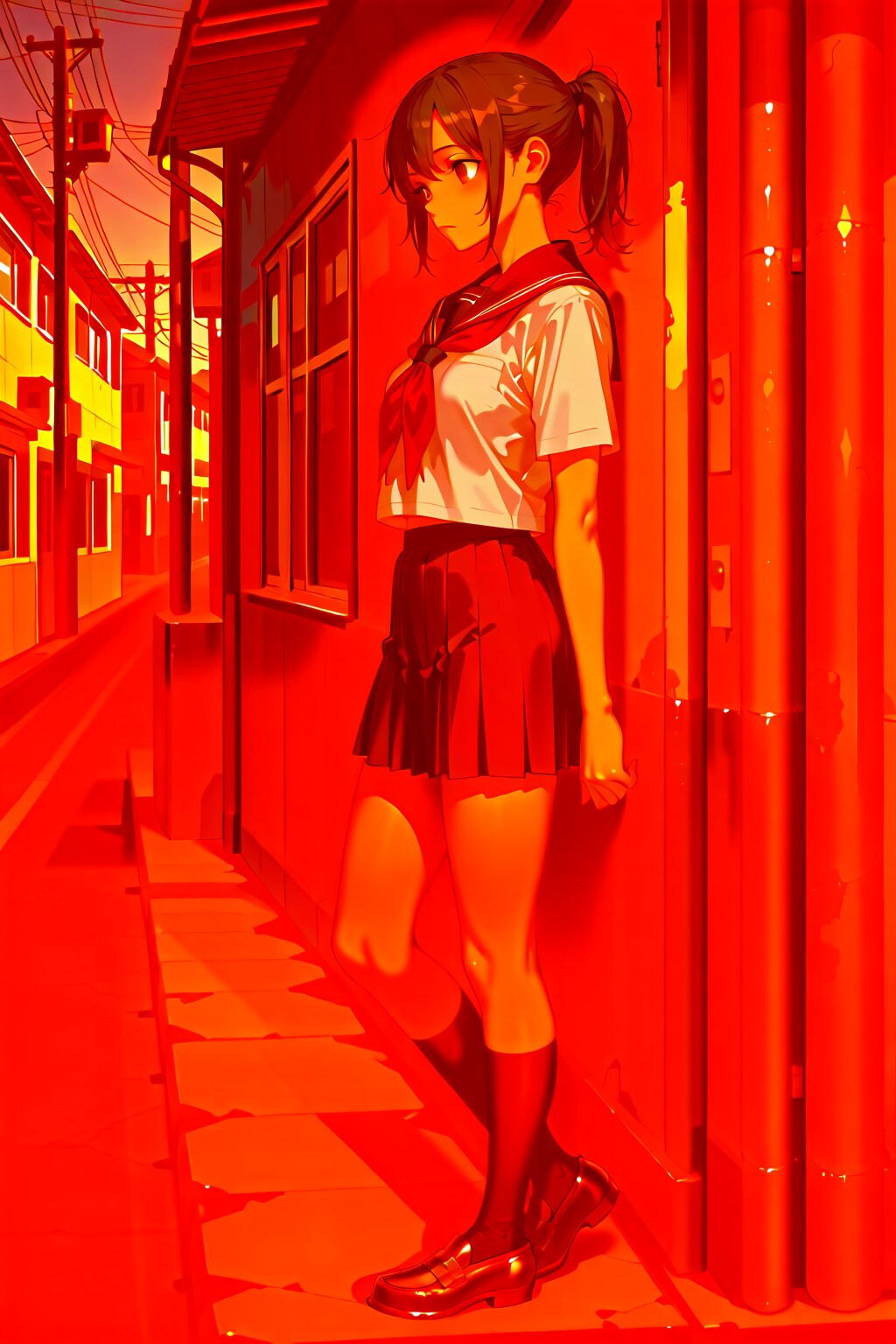 赤い路地