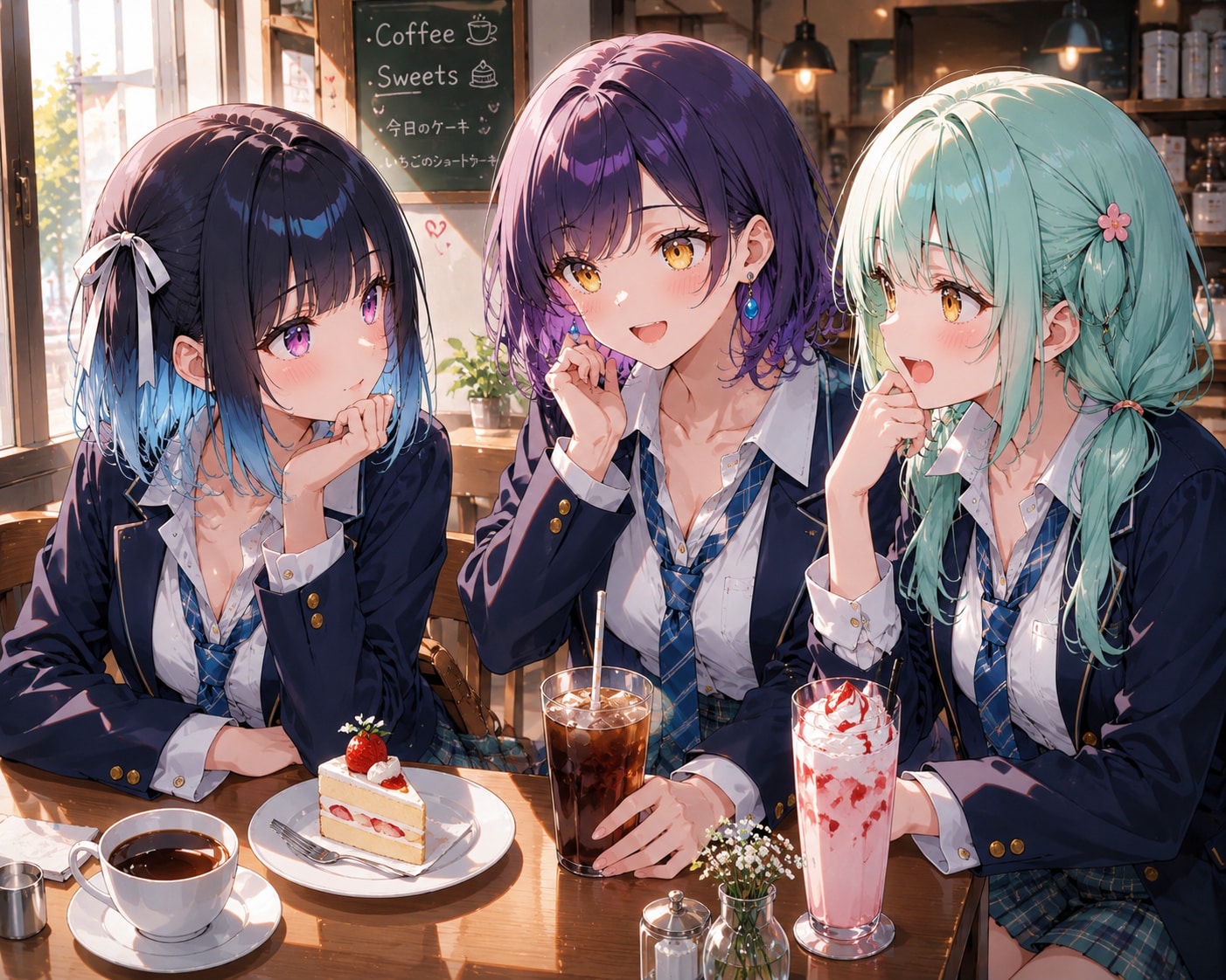 カフェでおしゃべり