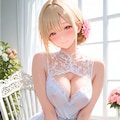 黒と白のシースルードレス 3枚目