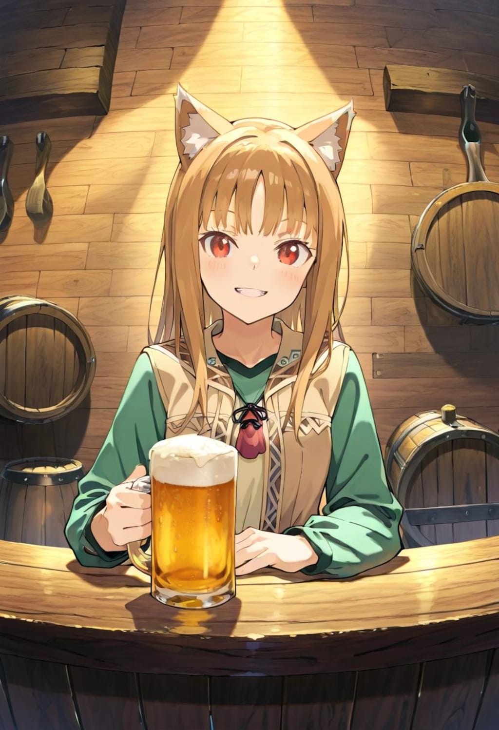 ビール好きな獣耳娘