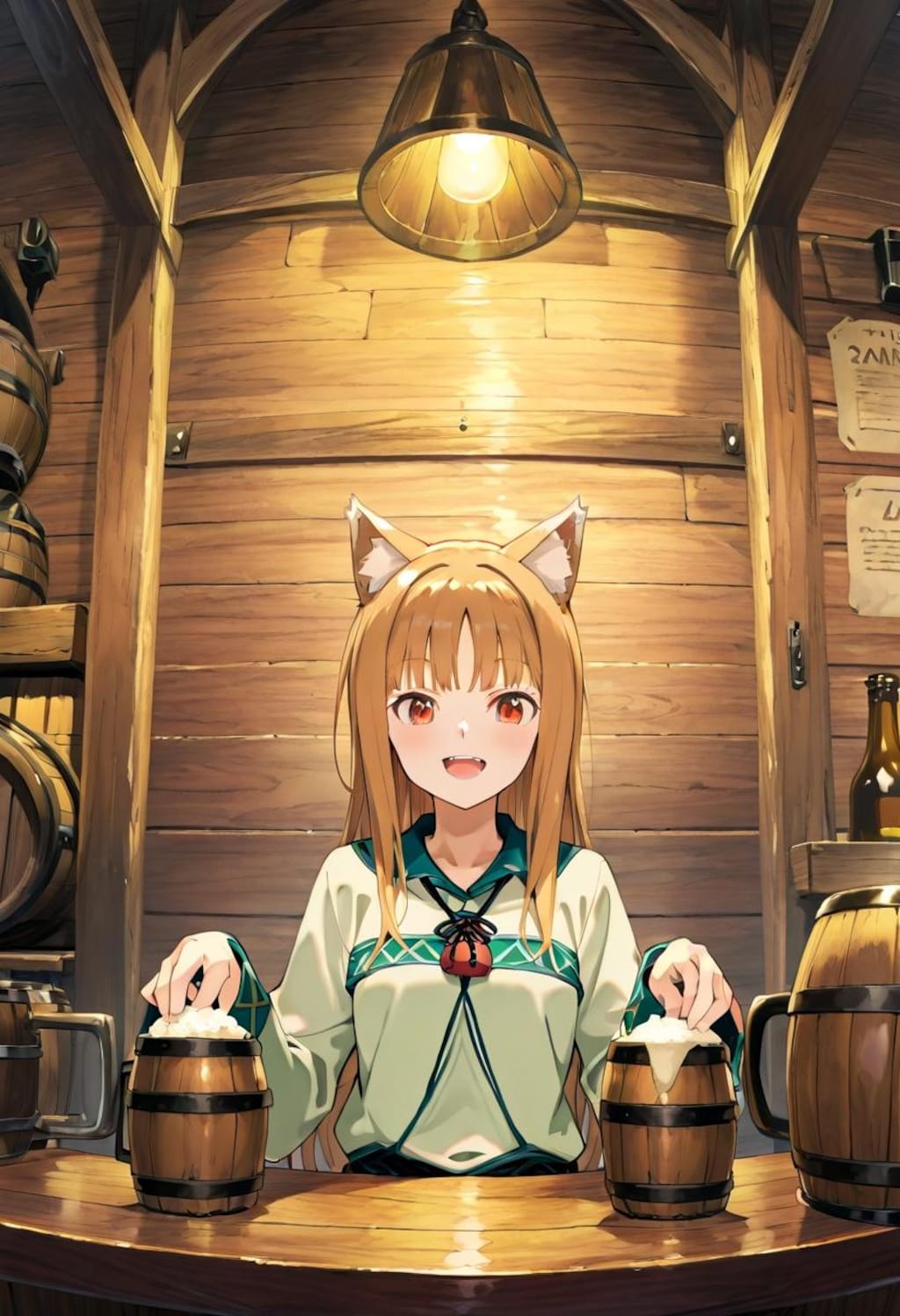 ビール好きな獣耳娘