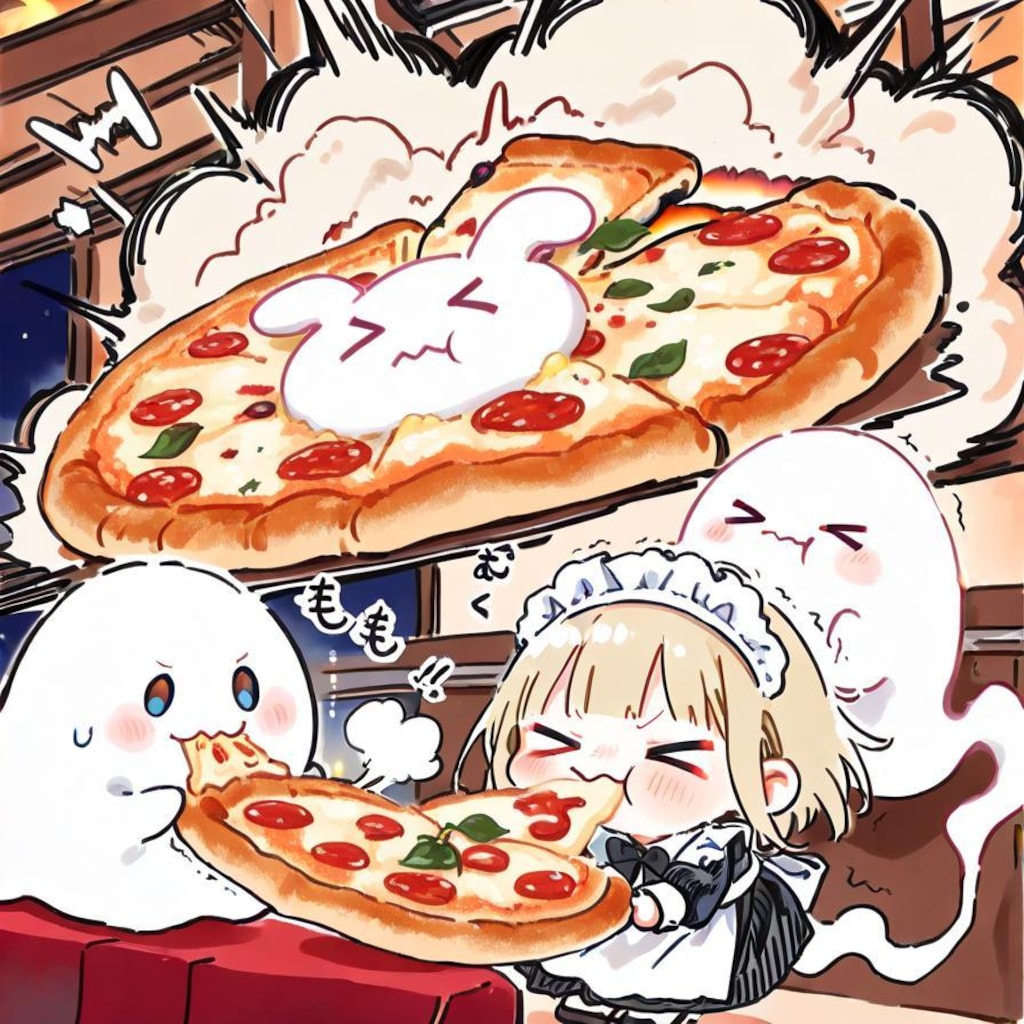 ( ;>ω<)🍕👻💦な…なんちゅー芳醇な香りや…！