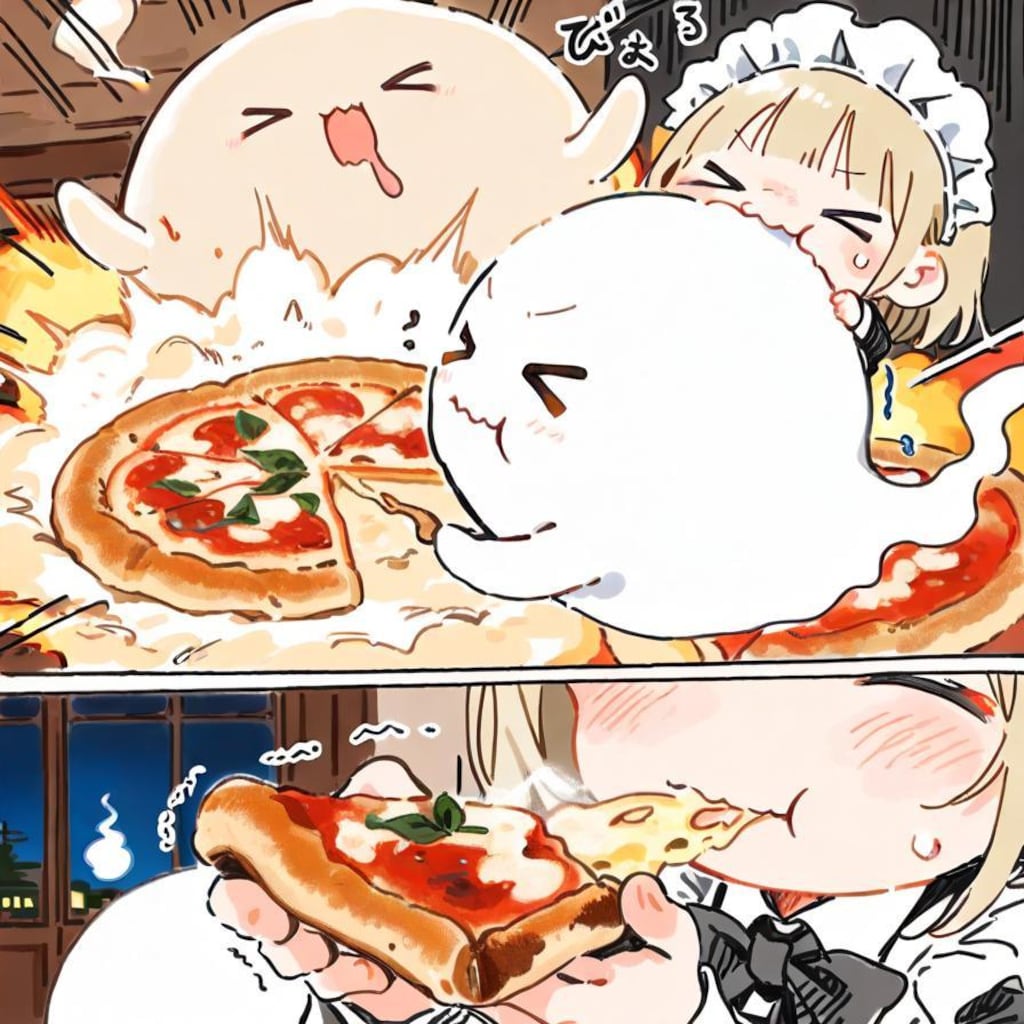 ( ;>ω<)🍕👻💦な…なんちゅー芳醇な香りや…！