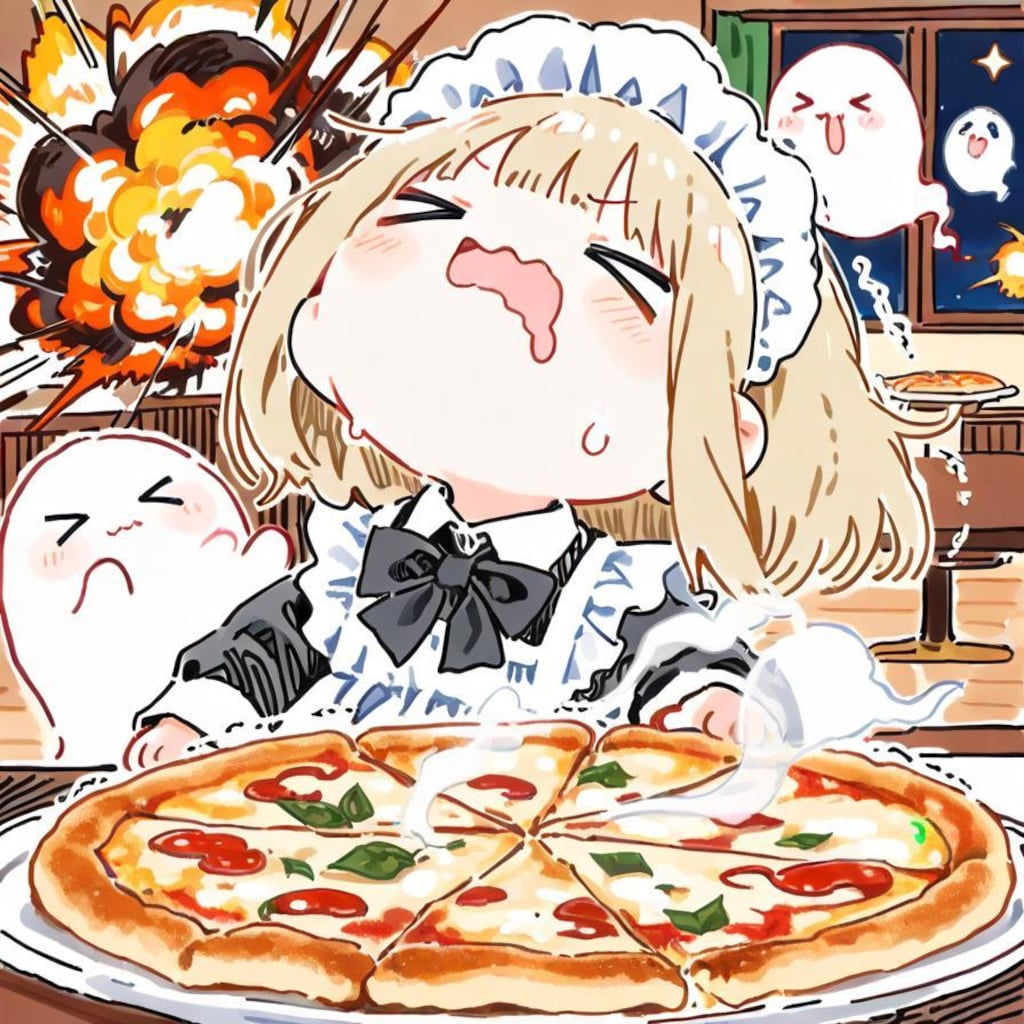 ( ;>ω<)🍕👻💦な…なんちゅー芳醇な香りや…！
