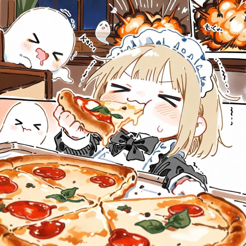 ( ;>ω<)🍕👻💦な…なんちゅー芳醇な香りや…！