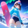 オーロラとスノーボーダー　~ 黒髪ボブのブルマ娘20 ~ 2枚目