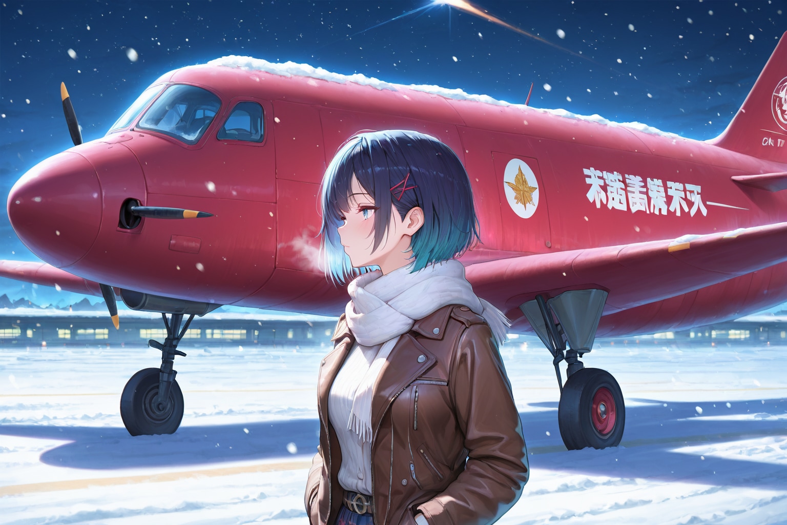 星降る滑走路 | の人気AIイラスト・グラビア