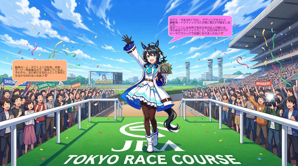 ウマ娘・タクト、東京競馬場で祝福される