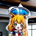 セーラーきつねっこ風船 3枚目