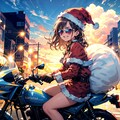 バイクに乗ったサンタ 3枚目