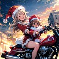 バイクに乗ったサンタ 5枚目