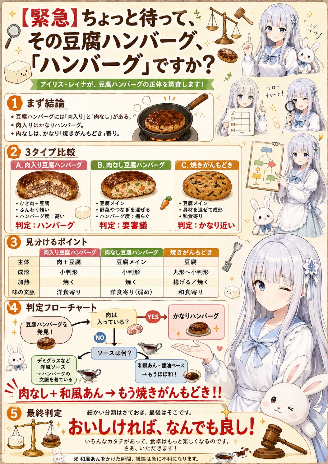 【緊急】ちょっと待って、その豆腐ハンバーグ、「ハンバーグ」ですか？ | の人気AIイラスト・グラビア