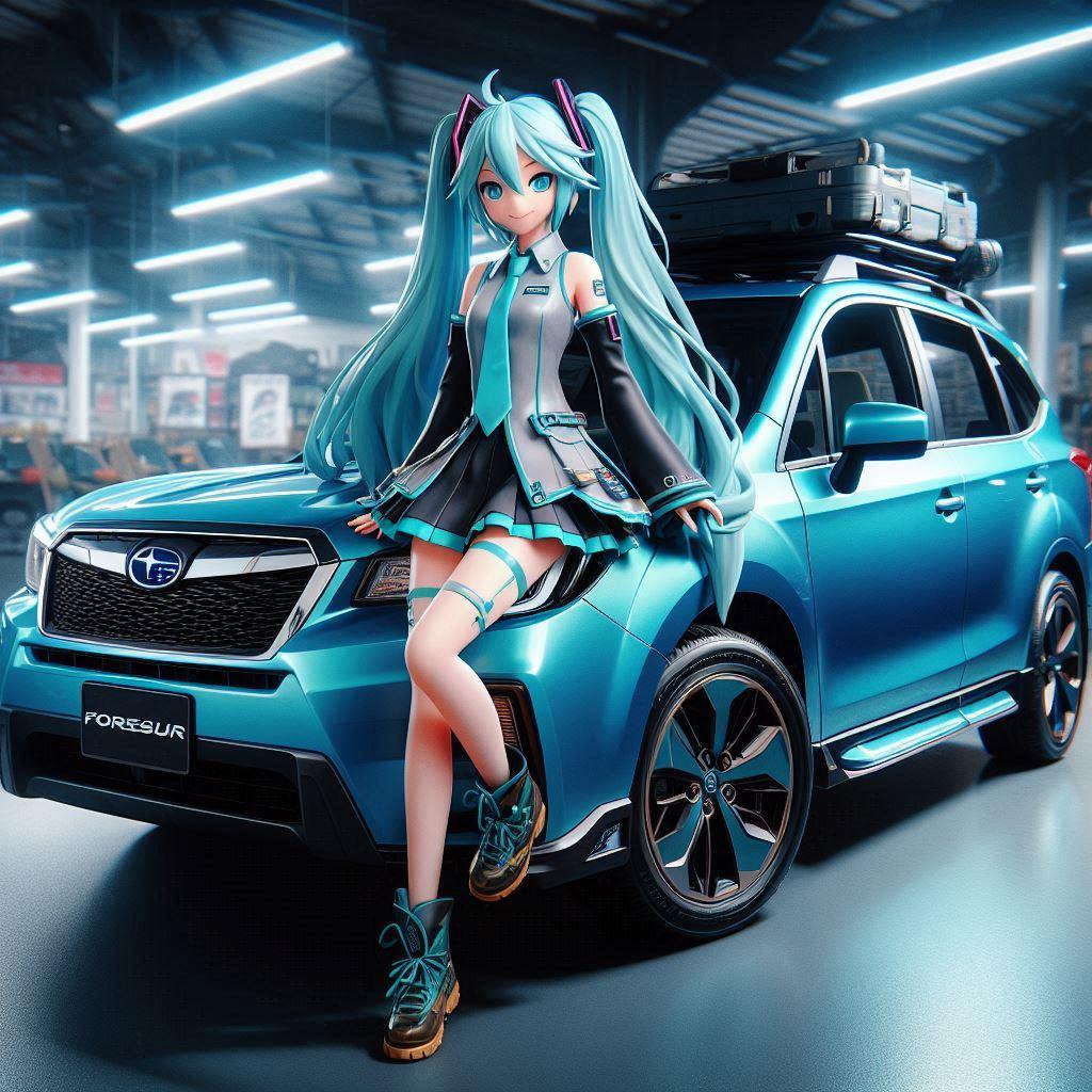 初音ミクとスバルフォレスター | の人気AIイラスト・グラビア