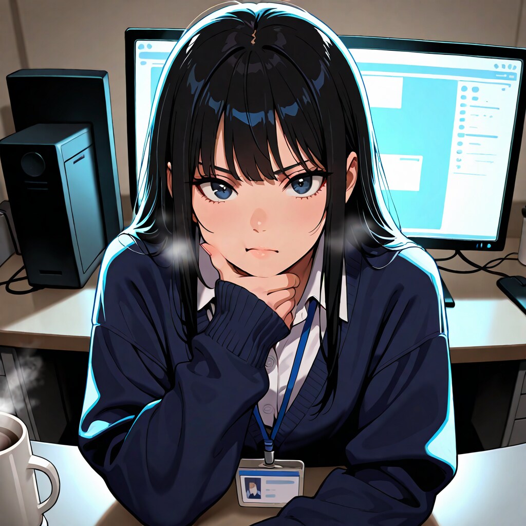 萌え袖総務ちゃん。