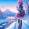 北海道らしき場所と女の子★(3枚) 3枚目