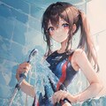 シャワー水泳少女 2枚目