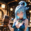 アクア、酒場で乾杯を強要する自称・女神の上機嫌な一杯 4枚目