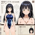 全国の水泳部に潜む！潜伏型、悪のハイレグ女戦闘員（競泳水着量産型あどけない後輩ちゃん仕様）の設定資料っぽい？イラスト 4枚目