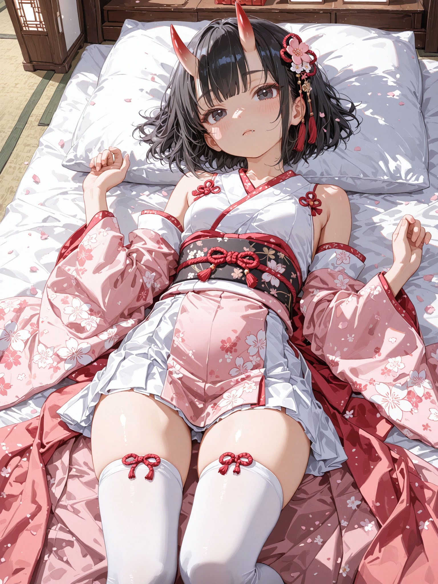 主様が来てくれるのを待つ八重桜 | の人気AIイラスト・グラビア