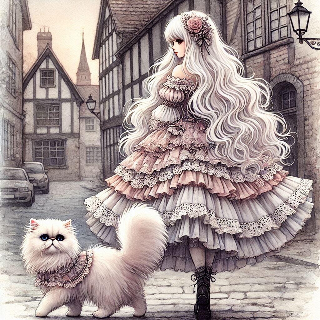 シャム猫と女の子