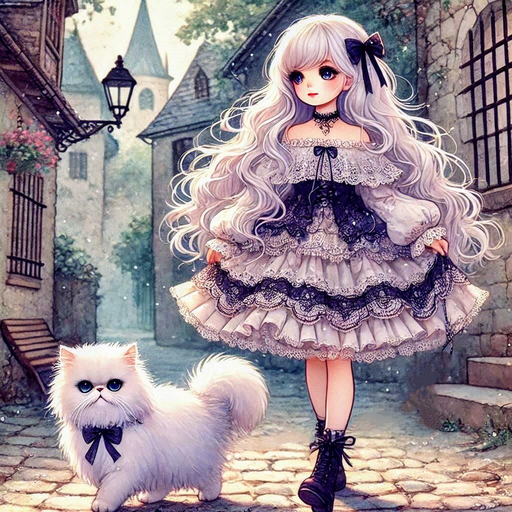 シャム猫と女の子