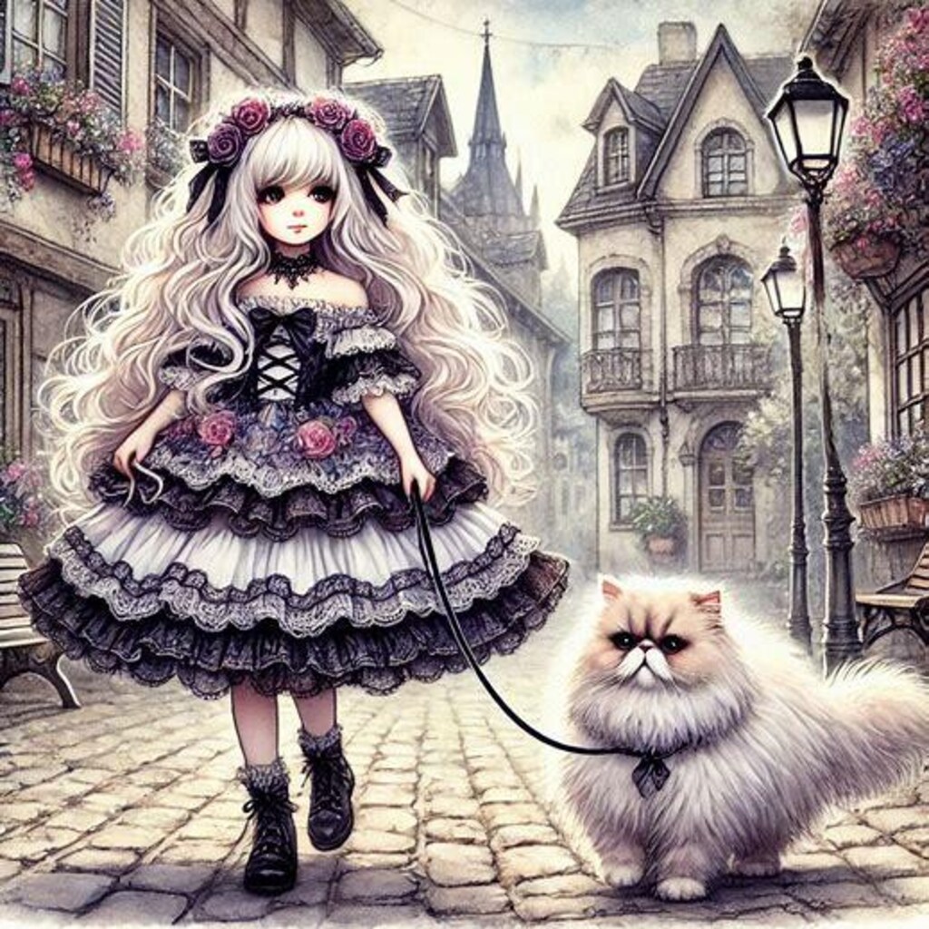 シャム猫と女の子