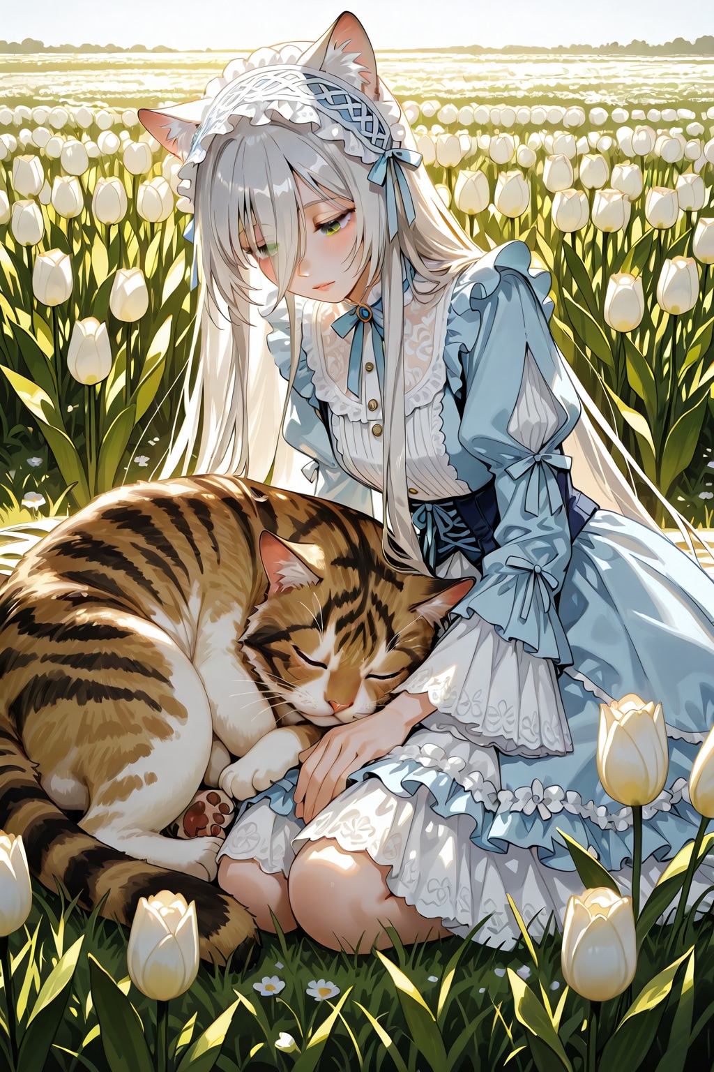 目覚めれば、猫 | の人気AIイラスト・グラビア