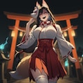アニメアクリルホラー風夜の神社狐面巫女抜け忍人妻＆地下のマスクキラー 5枚目