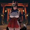 アニメアクリルホラー風夜の神社狐面巫女抜け忍人妻＆地下のマスクキラー 8枚目