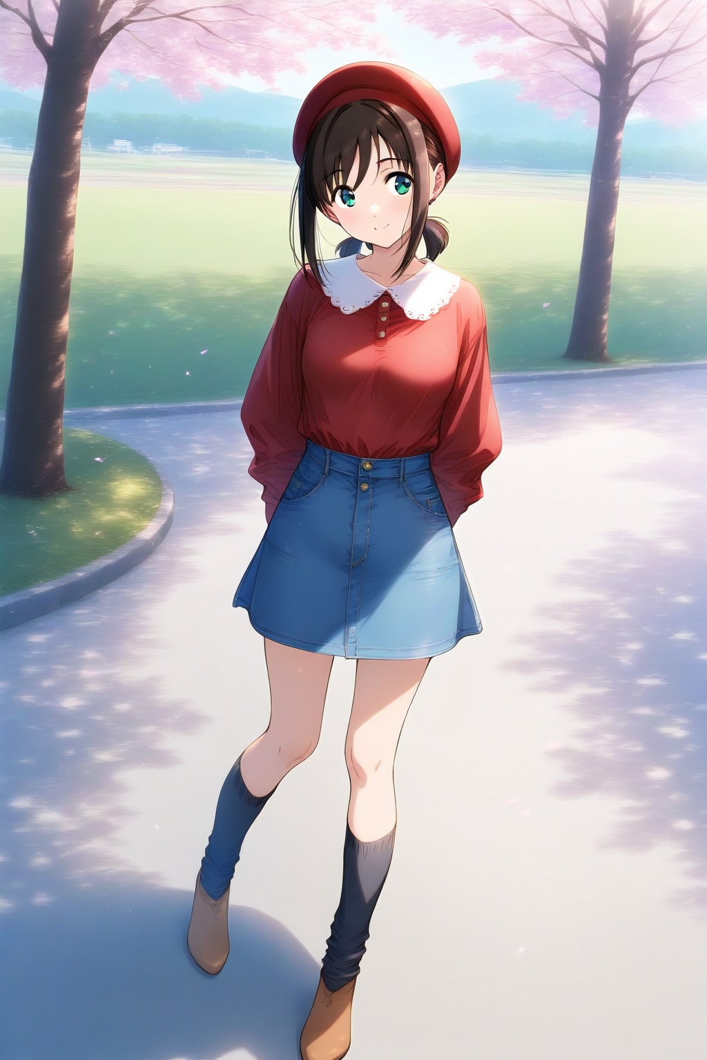 春服コーデで桜見🌸 | の人気AIイラスト・グラビア