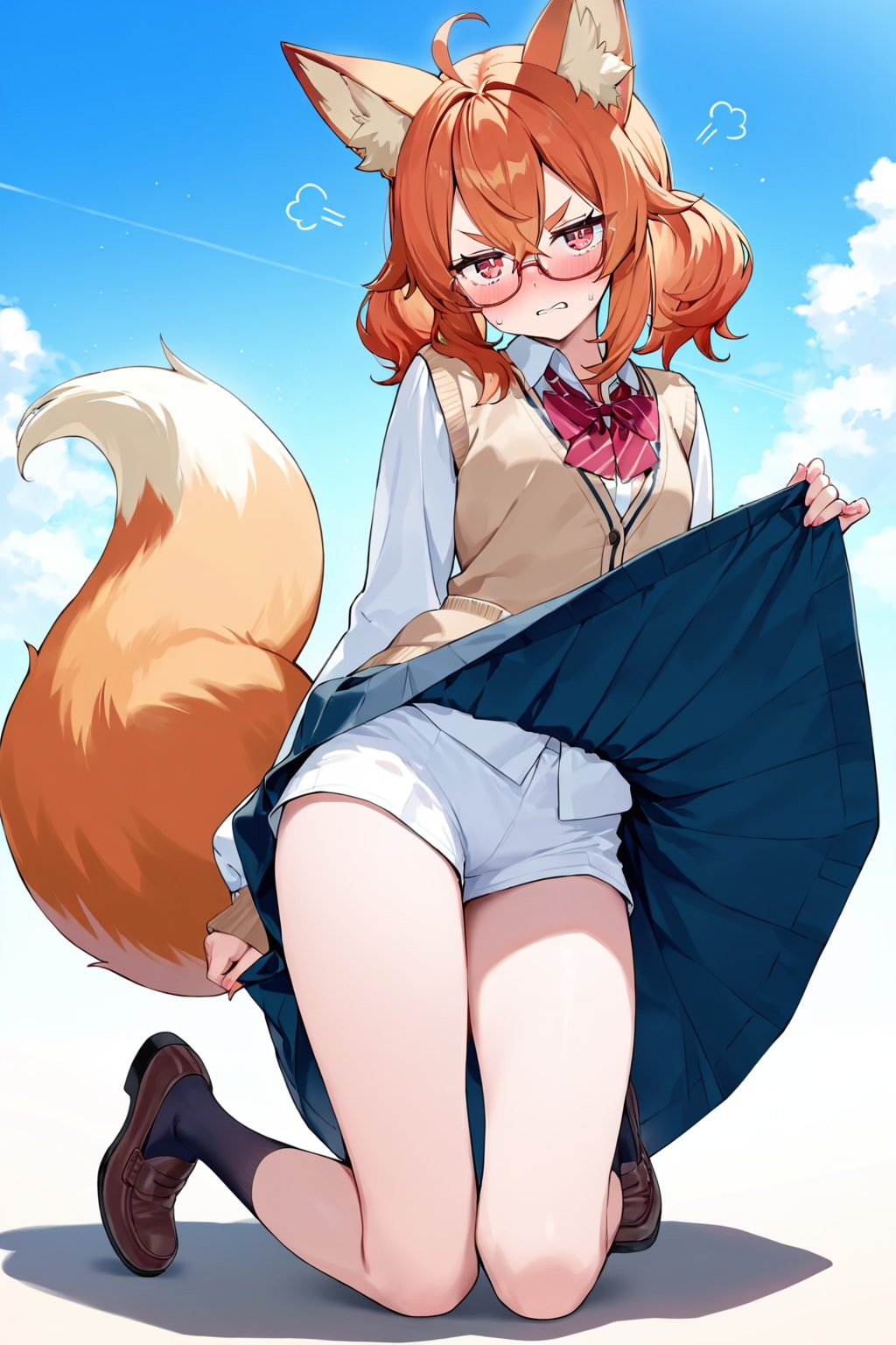 Ayaka Inamori skirt lift