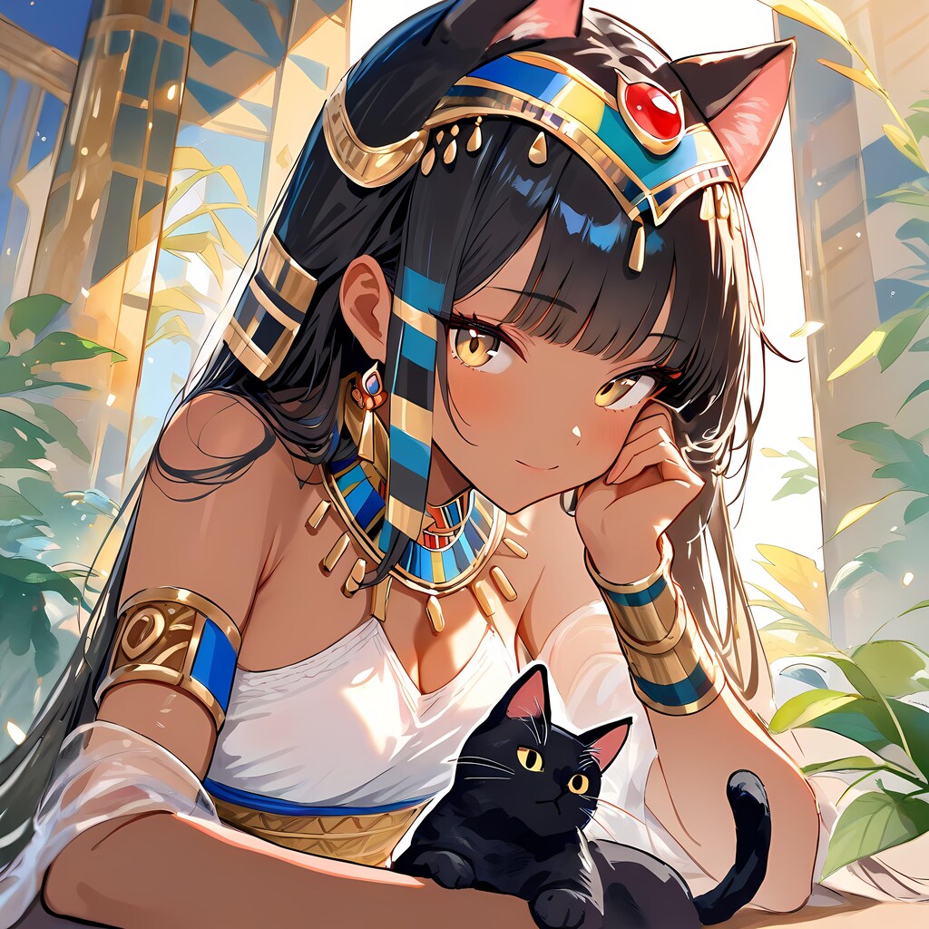 猫とバステト。