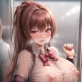 催眠済み学校の登校風景「おはよう！今日も暑いね！」 2枚目