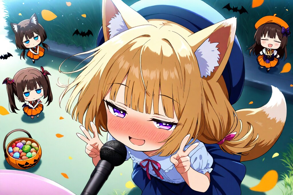 ボーカルと、コーラスちびちゃん。