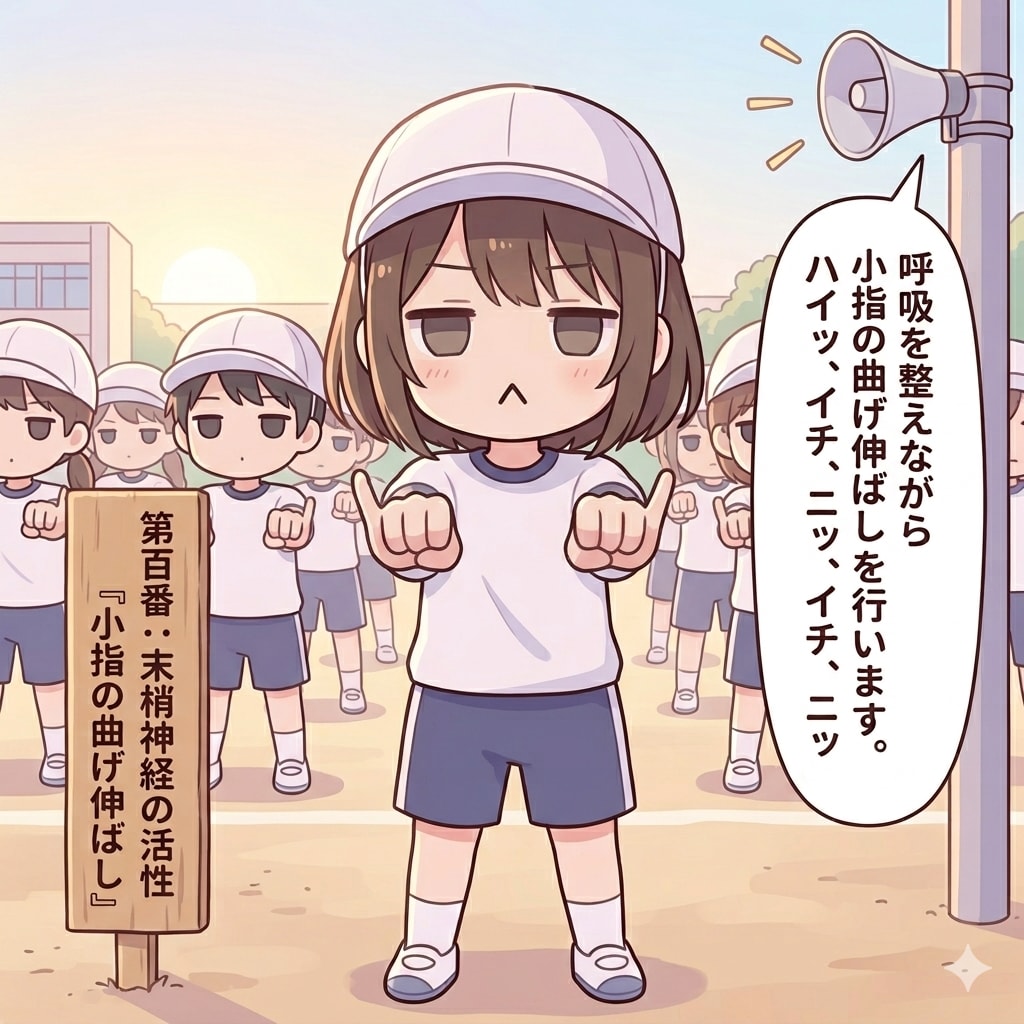 ラジオ体操 第百番 『小指の曲げ伸ばし』