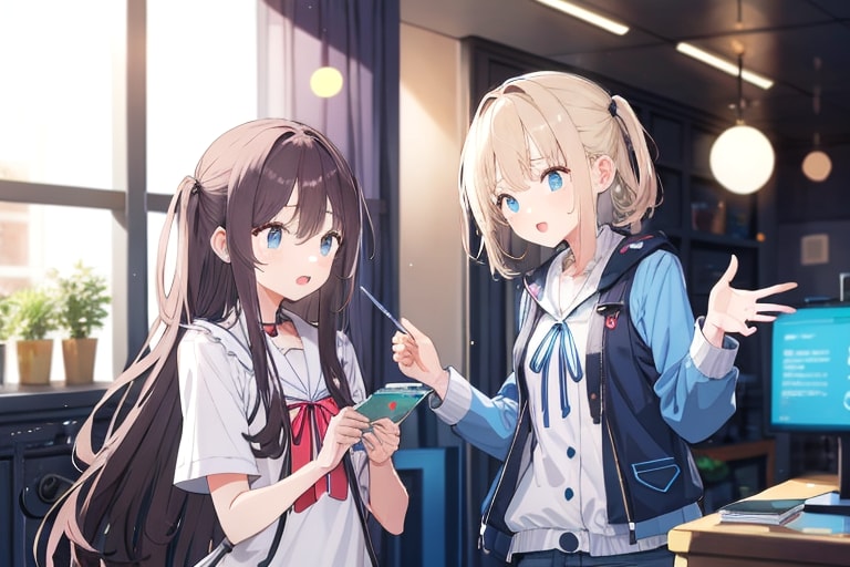 ふたりのあいうえお[ボツ画像] | の人気AIイラスト・グラビア