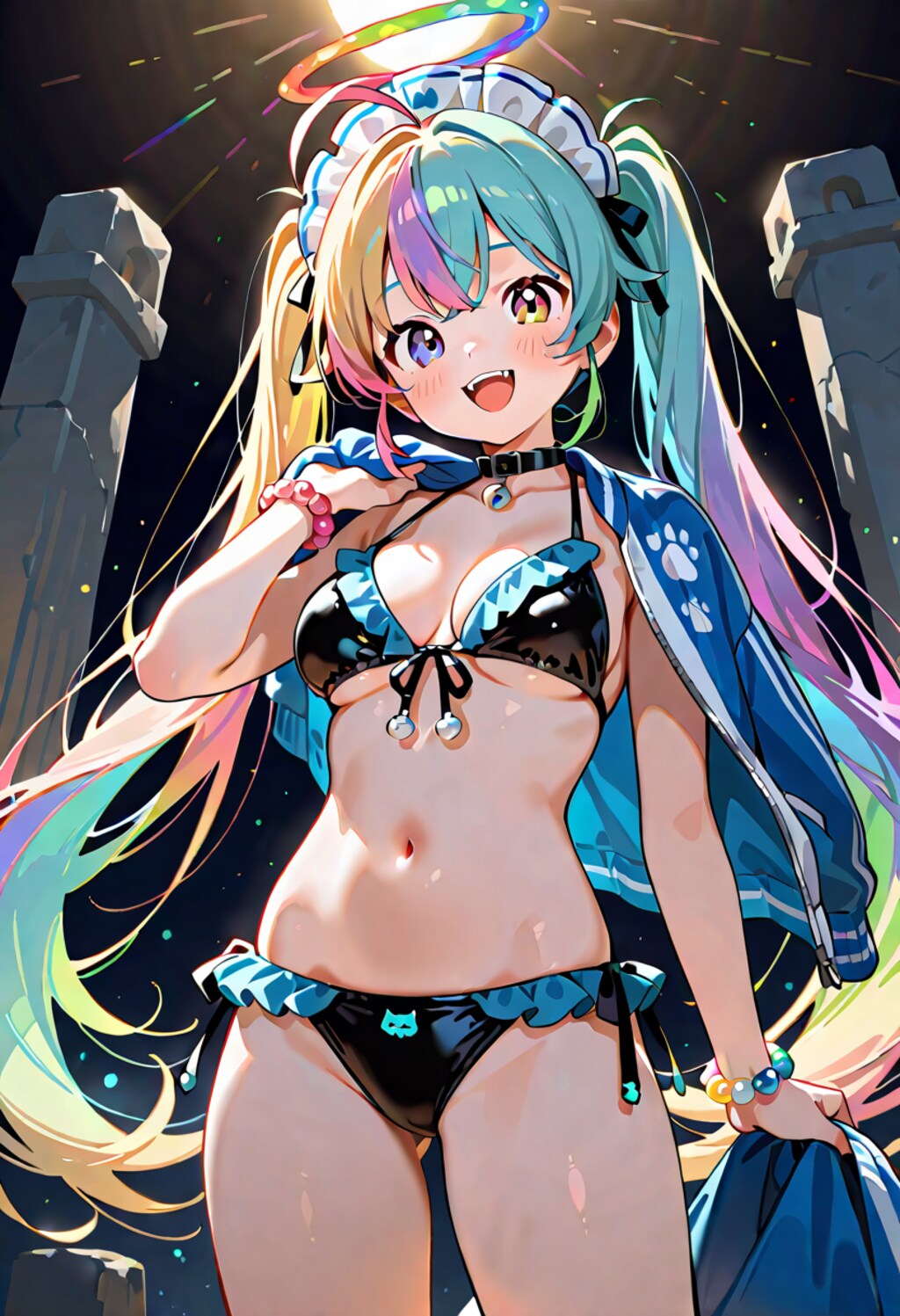 ジャージ肩乗せ