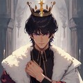 王冠をかぶった、黒髪短髪男性★その5(5枚) 2枚目