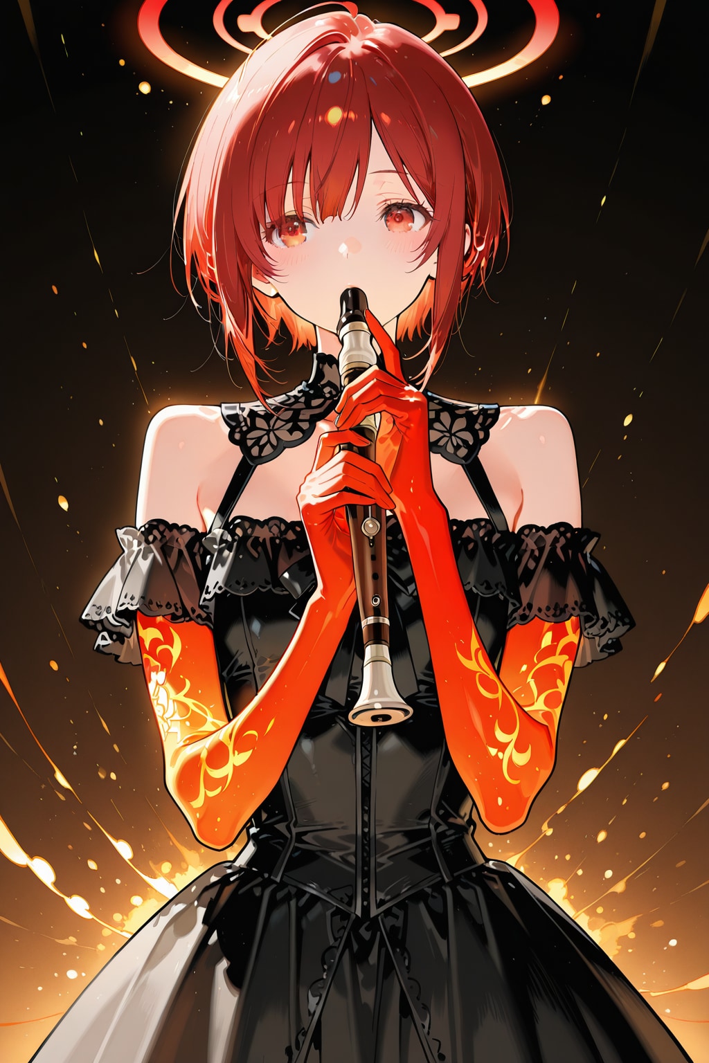 PHOENIXちゃんにリコーダーを与える